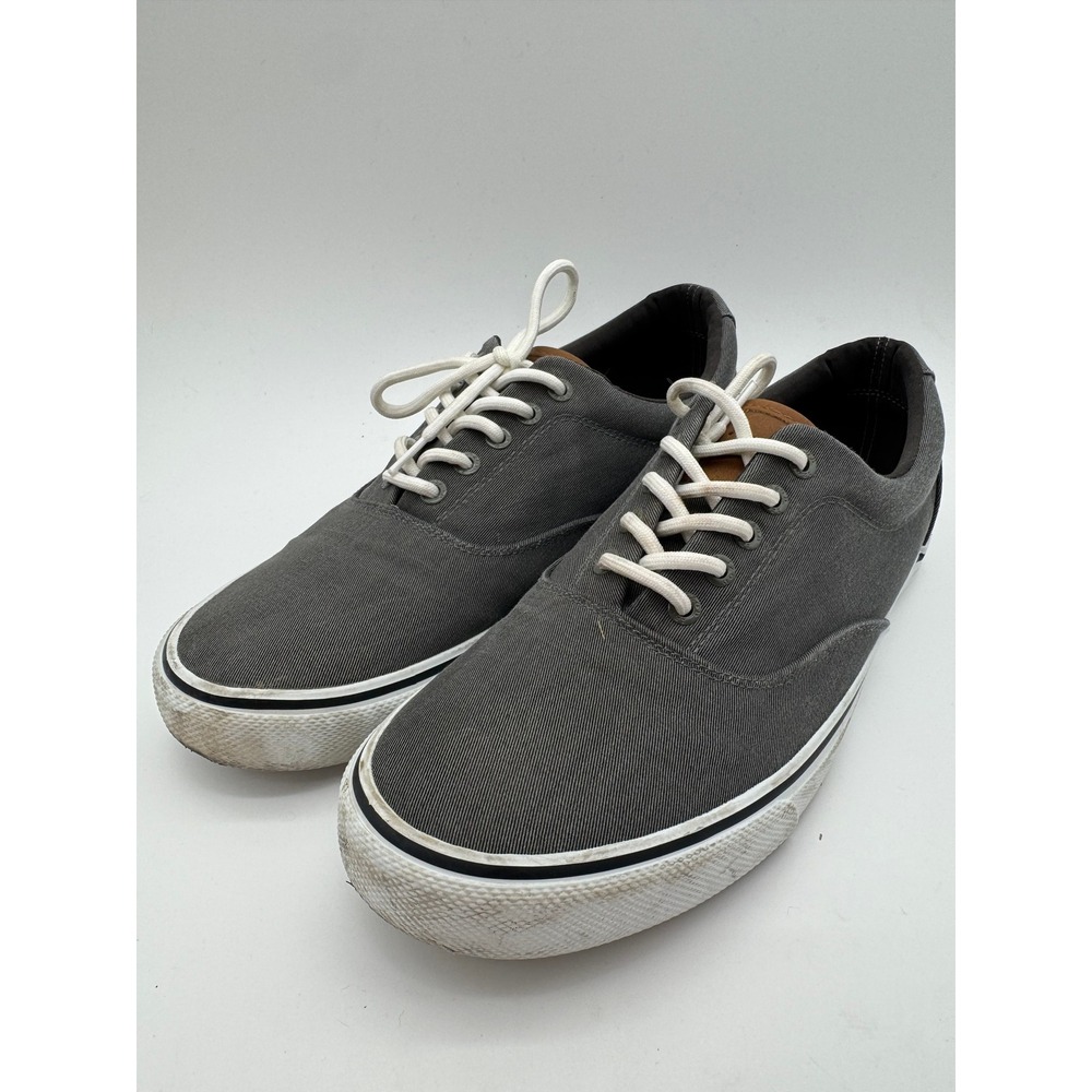 IZOD Men's Size 11 Gray‎ Canvas Skate Casual Sneakers Lace Up Shoes